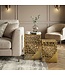 Wohnling 2-delige set bijzettafel aluminium goud - Design salontafel set - Metalen woonkamertafel modern aluminium - Vierkante banktafel metaal - Loungtafel set nesttafel handgemaakt