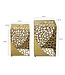Wohnling 2-delige set bijzettafel aluminium goud - Design salontafel set - Metalen woonkamertafel modern aluminium - Vierkante banktafel metaal - Loungtafel set nesttafel handgemaakt