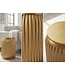 Wohnling Bijzettafel Metaal Rond 35cm Goud met afneembaar tafelblad - Design Salontafel met Opbergruimte - Extravagante Koffietafel met Ribbeloptiek - Moderne Kleine Sofatafel Handgemaakt