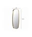 Wohnling Wandspiegel Glas 122x46cm Goud Ovaal - Design Halspiegel - Grote Hangspiegel met Metalen Frame - Slaapkamerspiegel Modern - Decoratieve Spiegel Handgemaakt