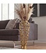 Wohnling Vloervaas Aluminium 85cm Goud - Design Bloemenvaas Groot - Metalen Vaas Modern - Decoratieve Vaas rond voor Droogbloemen - XXL Staande Vaas Hoog - Woonkamer Decoratie - Woondecoratie Handgemaakt