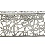 Wohnling Salontafel Aluminium Zilver 60cm Vierkante Sofatafel Metaal - Woonkamertafel Alu modern met Patroon - Design Tafel laag - Loungtafel Bijzettafel Handgemaakt