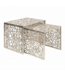 Wohnling 2-delige set salontafels aluminium zilver - Design bijzettafel set - Metalen woonkamertafel modern aluminium - Rechthoekige banktafel metaal - Loungetafel set nesttafel handgemaakt