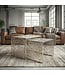 Wohnling 2-delige set salontafels aluminium zilver - Design bijzettafel set - Metalen woonkamertafel modern aluminium - Rechthoekige banktafel metaal - Loungetafel set nesttafel handgemaakt