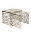 Wohnling 2-delige set salontafels aluminium zilver - Design bijzettafel set - Metalen woonkamertafel modern aluminium - Rechthoekige banktafel metaal - Loungetafel set nesttafel handgemaakt