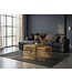 Wohnling 2-delige Salontafel Set Aluminium Goud - Design Bijzettafel Set - Metalen Woonkamertafel modern Alu - Sofatafel rechthoekig Metaal - Loungetafel Set Nesttafel Handgemaakt