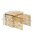 Wohnling 2-delige Salontafel Set Aluminium Goud - Design Bijzettafel Set - Metalen Woonkamertafel modern Alu - Sofatafel rechthoekig Metaal - Loungetafel Set Nesttafel Handgemaakt