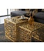 Wohnling 2-delige Salontafel Set Aluminium Goud - Design Bijzettafel Set - Metalen Woonkamertafel modern Alu - Sofatafel rechthoekig Metaal - Loungetafel Set Nesttafel Handgemaakt