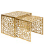Wohnling 2-delige Salontafel Set Aluminium Goud - Design Bijzettafel Set - Metalen Woonkamertafel modern Alu - Sofatafel rechthoekig Metaal - Loungetafel Set Nesttafel Handgemaakt