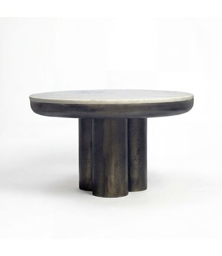 Wohnling Salontafel metaal marmer wit 60 cm - WL7.511