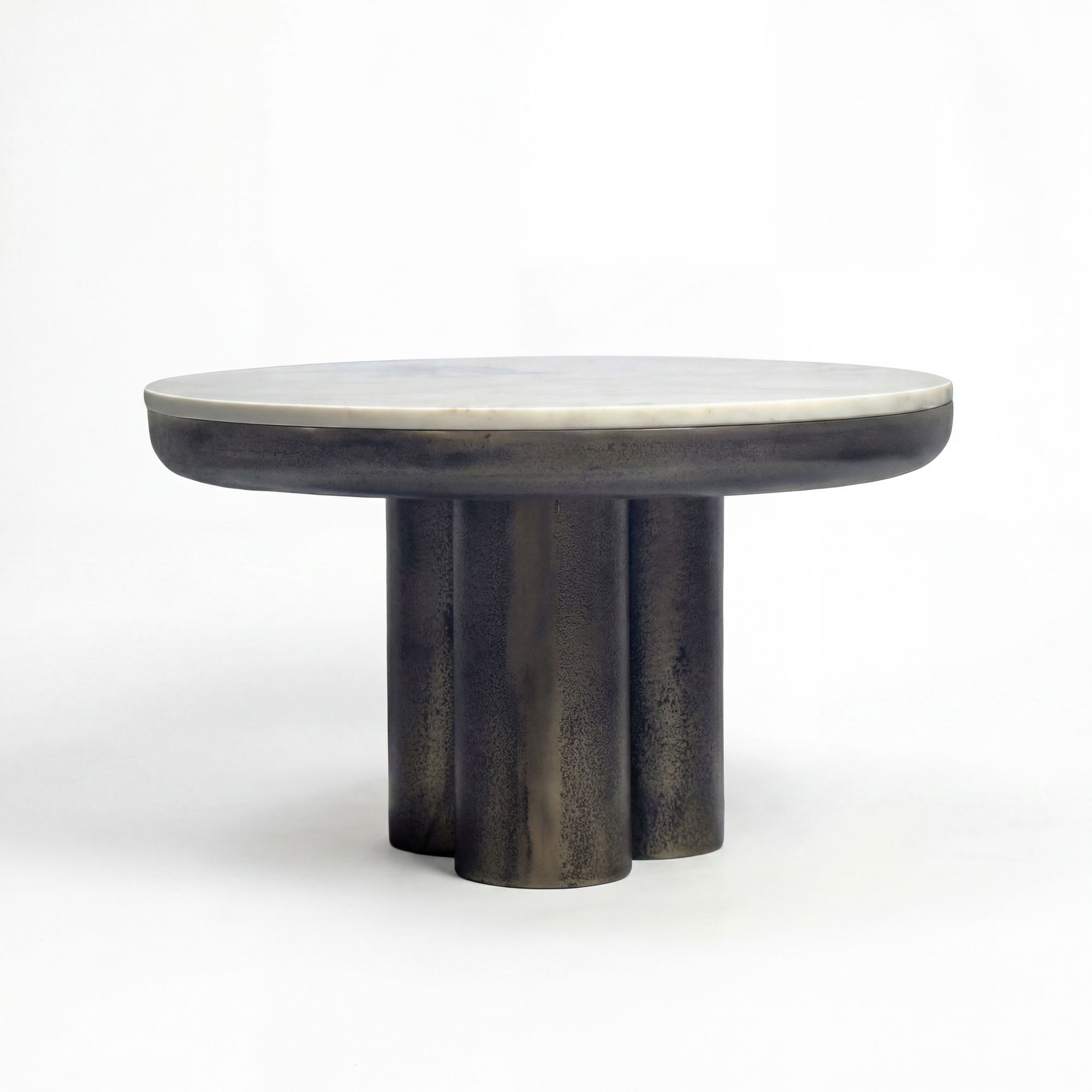 Salontafel metaal marmer wit 60 cm