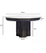 Wohnling Salontafel Metaal met wit Marmer Tafelblad 60cm Rond - Design Woonkamertafel Aluminium - Alu Loungetafel Zuilpoot - Moderne Bijzettafel Banktafel - Elegante Koffietafel Handgemaakt