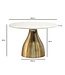 Wohnling Salontafel Metaal met wit Marmer Tafelblad 60cm Rond - Moderne Woonkamertafel Aluminium Goud - Design Sofatafel Alu - Loungtafel Ribbeloptiek - Elegante Bijzettafel Handgemaakt