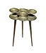 Wohnling Bijzettafel Aluminium 46cm Goud - Salontafel klein rond - Sofatafel modern - Woonkamertafel Metaal - Design Tafel Opbergtafel Handgemaakt