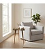 Wohnling Bijzettafel Aluminium 46cm Goud - Salontafel klein rond - Sofatafel modern - Woonkamertafel Metaal - Design Tafel Opbergtafel Handgemaakt