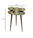 Wohnling Bijzettafel Aluminium 46cm Goud - Salontafel klein rond - Sofatafel modern - Woonkamertafel Metaal - Design Tafel Opbergtafel Handgemaakt