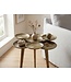 Wohnling Bijzettafel Aluminium 46cm Goud - Salontafel klein rond - Sofatafel modern - Woonkamertafel Metaal - Design Tafel Opbergtafel Handgemaakt