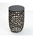 Wohnling Bijzettafel Glas Aluminium 30cm Zwart Rond - Moderne Aanrechttafel Metaal - Design Salontafel Aluminium - Loungtafel Koffietafel Alu - Kleine Woonkamertafel Handgemaakt