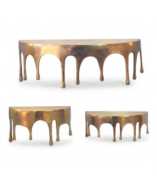 Wohnling Wandplank aluminium goud 60 cm 3-delig - WL7.533