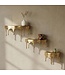 Wohnling Wandplank 3-delige Set Aluminium Goud Druppel Optiek - Bijzondere Hangplank Metaal - Design Drops Zwevende Plank Alu - Modern Wandrek Decoratieplank Handgemaakt