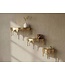 Wohnling Wandplank 3-delige Set Aluminium Goud Druppel Optiek - Bijzondere Hangplank Metaal - Design Drops Zwevende Plank Alu - Modern Wandrek Decoratieplank Handgemaakt