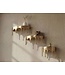Wohnling Wandplank 3-delige Set Aluminium Goud Druppel Optiek - Bijzondere Hangplank Metaal - Design Drops Zwevende Plank Alu - Modern Wandrek Decoratieplank Handgemaakt