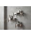 Wohnling Wandplank 3-delige set Aluminium Zilver Druppel Optiek - Bijzondere Hangplank Metaal - Design Drops Zwevende Plank Alu - Modern Wandrek Decoratief Handgemaakt