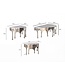 Wohnling Wandplank 3-delige set Aluminium Zilver Druppel Optiek - Bijzondere Hangplank Metaal - Design Drops Zwevende Plank Alu - Modern Wandrek Decoratief Handgemaakt