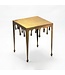 Wohnling Bijzettafel Goud 45,5cm Aluminium Tafel Vierkant - Design Aanrechttafel Alu Modern Drops - Woonkamertafel Metaal Druppels - Metalen Decoratietafel Salontafel Handgemaakt