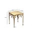 Wohnling Bijzettafel Goud 45,5cm Aluminium Tafel Vierkant - Design Aanrechttafel Alu Modern Drops - Woonkamertafel Metaal Druppels - Metalen Decoratietafel Salontafel Handgemaakt