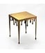 Wohnling Bijzettafel Goud 45,5cm Aluminium Tafel Vierkant - Design Aanrechttafel Alu Modern Drops - Woonkamertafel Metaal Druppels - Metalen Decoratietafel Salontafel Handgemaakt
