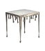 Wohnling Bijzettafel Zilver 45,5cm Aluminium Tafel Vierkant - Design Aanbouwtafel Alu Modern Drops - Salontafel Metaal Druppels - Metalen Decoratietafel Couchtafel Handgemaakt