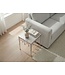 Wohnling Bijzettafel Zilver 45,5cm Aluminium Tafel Vierkant - Design Aanbouwtafel Alu Modern Drops - Salontafel Metaal Druppels - Metalen Decoratietafel Couchtafel Handgemaakt
