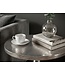 Wohnling Bijzettafel Zilver 40cm Aluminium Ronde Tafel - Aanbouwtafel Raw Finish - Design Salontafel Decoratietafel - Metalen Tafel Oriëntaals Modern - Sofatafel Couchtafel Handgemaakt