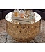 Wohnling Salontafel Aluminium Rond 60cm Goud - Design Woonkamertafel - Moderne Loungetafel - Banktafel Trommelvorm - Bijzettafel Woonkamer Handgemaakt