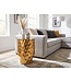 Wohnling Bijzettafel Aluminium 36cm Goud Rond - Design Aanrechttafel Metaal - Loungtafel Alu - Moderne Salontafel - Kleine Couchtafel Woonkamertafel Handgemaakt