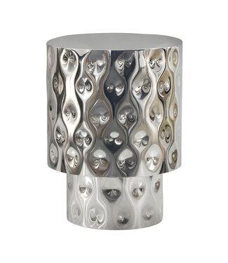 Wohnling Bijzettafel zilver aluminium rond 36 cm - WL7.544