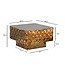 Wohnling Salontafel Aluminium Vierkant 60cm Goud - Design Woonkamertafel Gehamerd - Moderne Loungtafel - Banktafel Hamerslag - Bijzettafel Woonkamer Handgemaakt