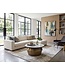 Wohnling Salontafel 60cm Aluminium met wit marmeren tafelblad - Ronde woonkamertafel - Design banktafel - Moderne loungetafel - Elegante bijzettafel woonkamer Handgemaakt