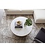 Wohnling Salontafel 60cm Aluminium met wit marmeren tafelblad - Ronde woonkamertafel - Design banktafel - Moderne loungetafel - Elegante bijzettafel woonkamer Handgemaakt