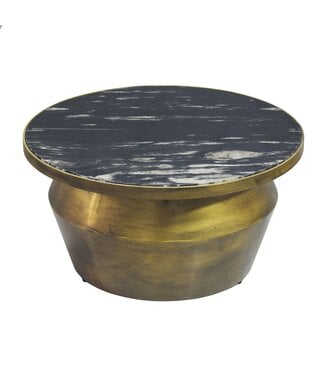 Wohnling Salontafel zwart marmerlook 60 cm - WL7.549