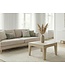 Wohnling Salontafel 60cm Massief Mangohout white wash - Vierkante Woonkamertafel - Moderne Houten Sofatafel - Design Woonkamer Bijzettafel Handgemaakt