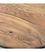 Wohnling Salontafel Rond 60cm Woonkamertafel Acacia Massief Hout - Sofatafel Hout Modern - Design Loungtafel Bijzettafel Woonkamer Handgemaakt