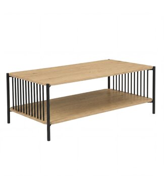 Wohnling Salontafel zwart opbergvak 110x60 cm - WL7.636