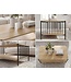 Wohnling Salontafel 110x60cm Eikenlook Zwart Rechthoekig - Design Sofatafel Metaal - Woonkamertafel Opbergruimte - Loungtafel Opbergruimte - Bijzettafel Koffietafel