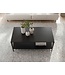 Wohnling Salontafel 110x60cm Eiken Look Zwart Rechthoekig - Design Banktafel Metaal - Woonkamertafel Opbergruimte - Loungtafel Opbergruimte - Bijzettafel Koffietafel