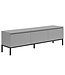 Wohnling Lowboard 150cm TV-meubel Grijs Rechthoekig met 3 Lades - Design TV-kast - TV-tafel Greeploos - Moderne TV-kast - TV-dressoir Woonkamer