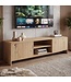 Wohnling TV Dressoir 155cm Eiken Decor - Modern TV-meubel met 2 deuren en plank - Stijlvolle TV-kast TV Dressoir - Elegant TV-dressoir voor de woonkamer