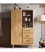 Wohnling Hoge kast MDF 188cm Eiken Decor Groot met deuren en laden - Design Staande kast - Multifunctionele kast Houtlook - Moderne woonkamerkast - Eetkamerkast met rek