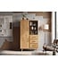Wohnling Hoge kast MDF 188cm Eiken Decor Groot met deuren en laden - Design Staande kast - Multifunctionele kast Houtlook - Moderne woonkamerkast - Eetkamerkast met rek
